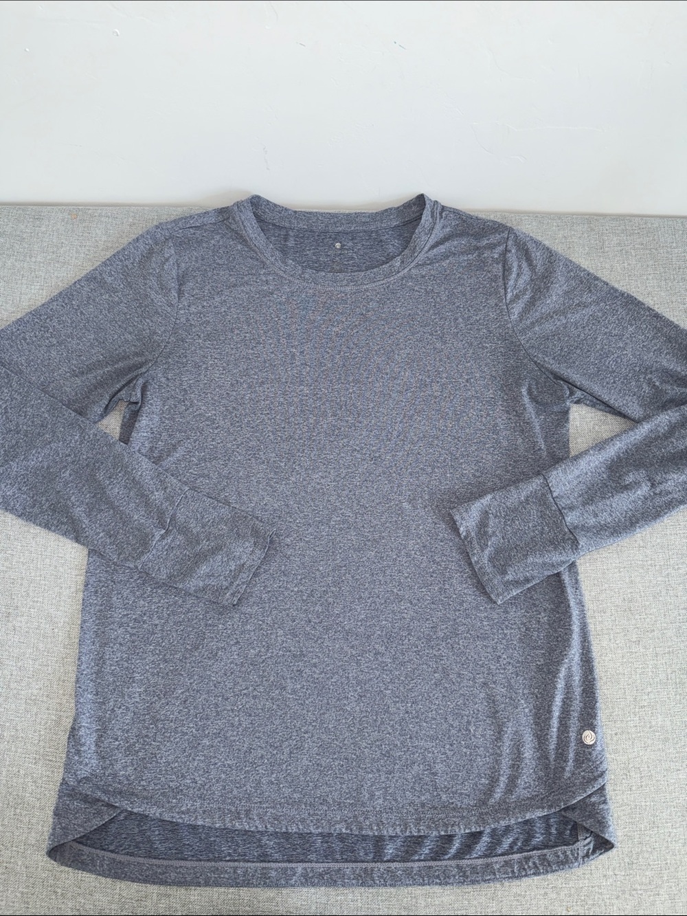 Apana Women's Long-Sleeve Crewneck Top - Heather Slate